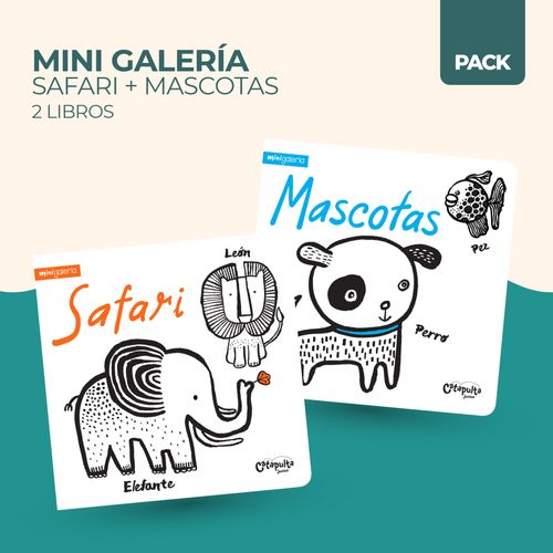 SAFARI + MASCOTAS - MINI GALERIA - 2 LIBROS
