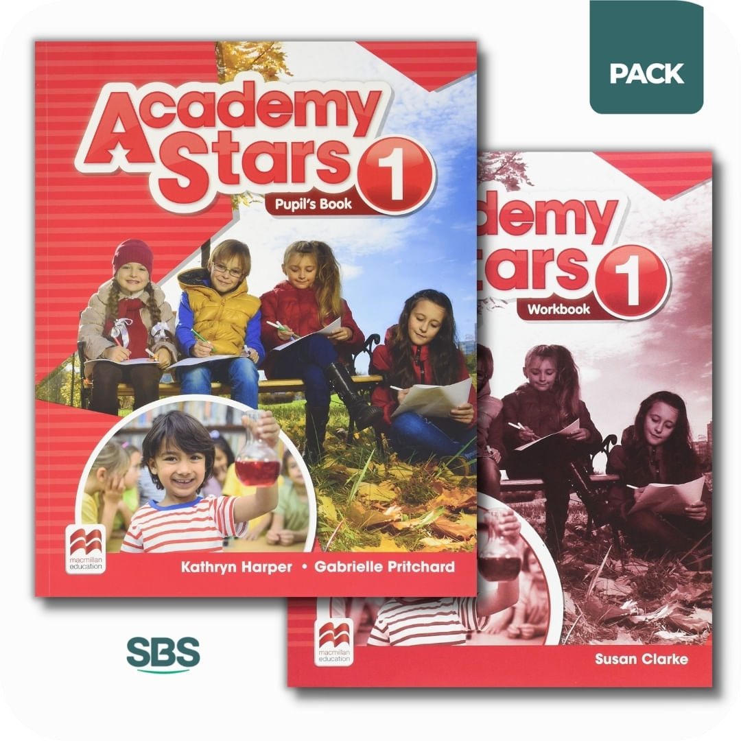 ACADEMY STARS 1 - STUDENT'S BOOK + WORKBOOK PACK - 2 LIBROS