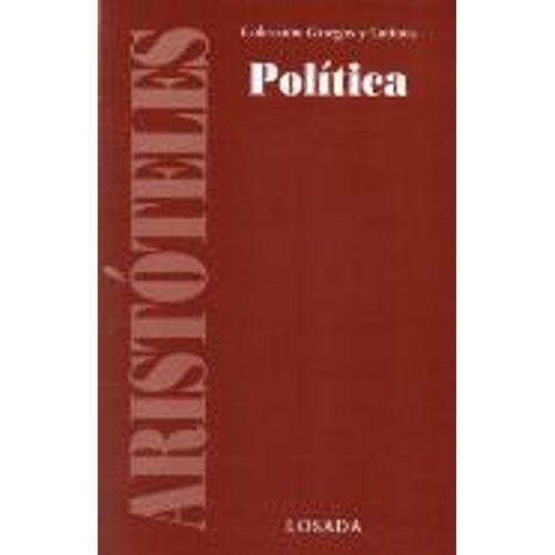 LIBRO POLITICA - ARISTOTELES - GRIEGOS Y LATINOS