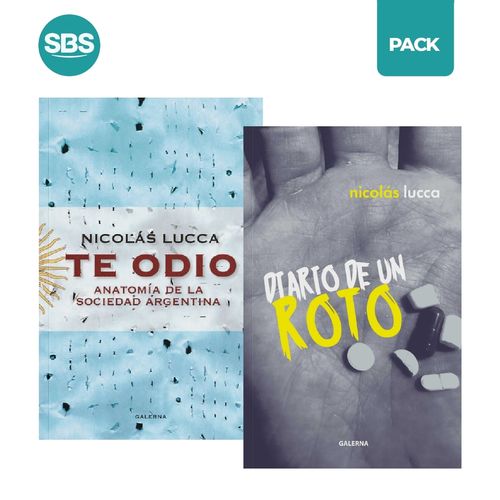 TE ODIO + DIARIO DE UN ROTO - LUCCA - 2 LIBROS