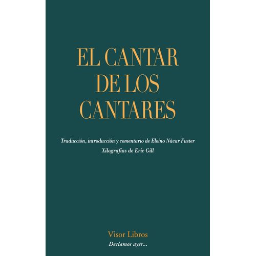 LIBRO EL CANTAR DE LOS CANTARES - VISOR