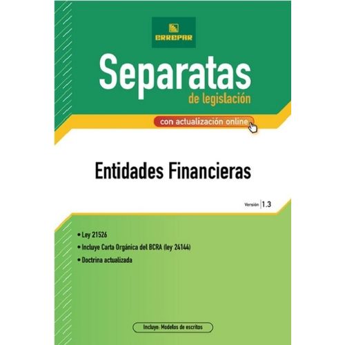 ENTIDADES FINANCIERAS - VERSION 1.3 - CON ACTUALIZACON ONLIN