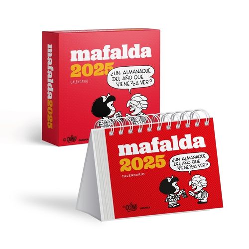 CALENDARIO 2025 MAFALDA ROJO CON CAJA - QUINO