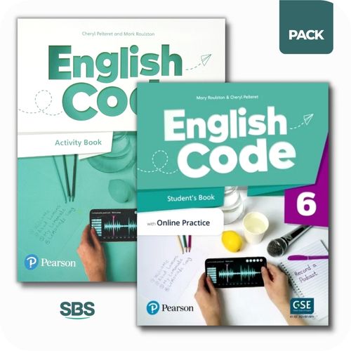 ENGLISH CODE 6 - STUDENT'S BOOK + WORKBOOK PACK - 2 LIBROS