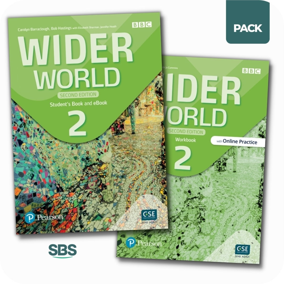 WIDER WORLD 2 2/ED - STUDENT'S BOOK + WORKBOOK PACK - 2 LIBR