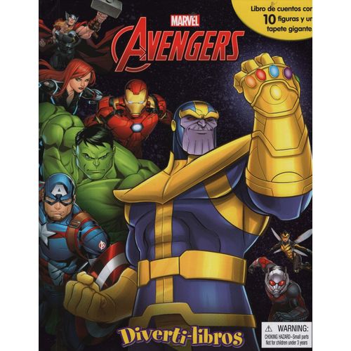 AVENGERS - DIVERTILIBROS - MARVEL - 12 FIGURAS + ALFOMBRA