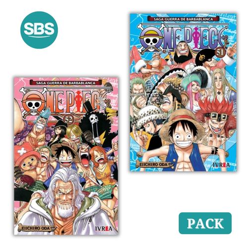 PACK ONE PIECE GUERRA DE BARBABLANCA -VOL 51 Y 52- 2 LIBROS