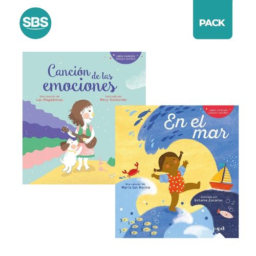 CANCION DE LAS EMOCIONES + EN EL MAR - PACK LIBROS CANCION -