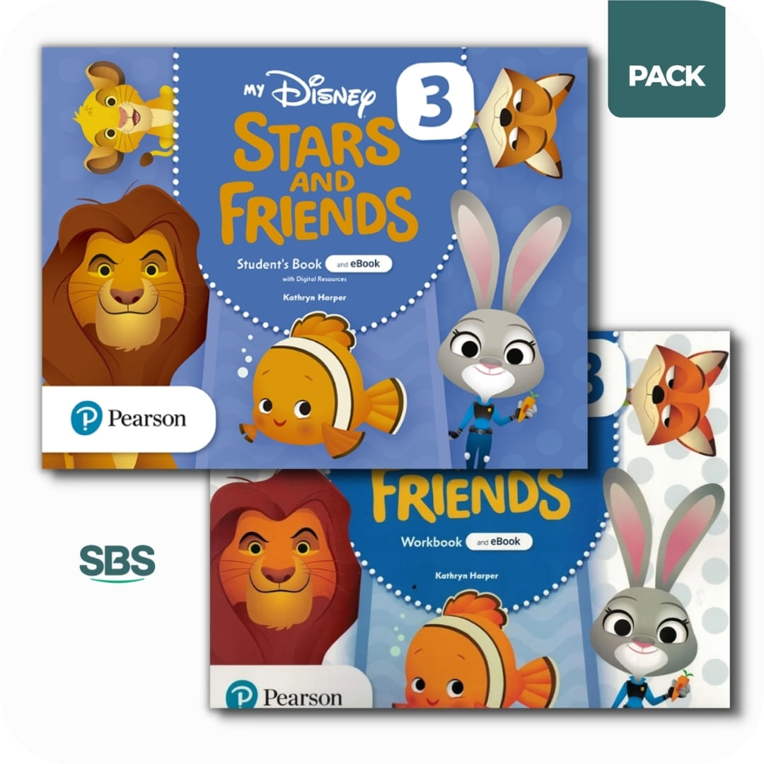 MY DISNEY STARS AND FRIENDS 3 - (AME) STUDENT'S BOOK + WORKB