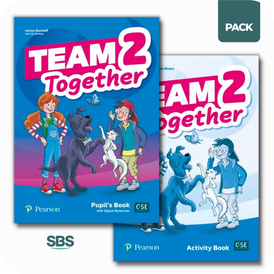 TEAM TOGETHER 2 - STUDENT'S BOOK + WORKBOOK PACK - 2 LIBROS
