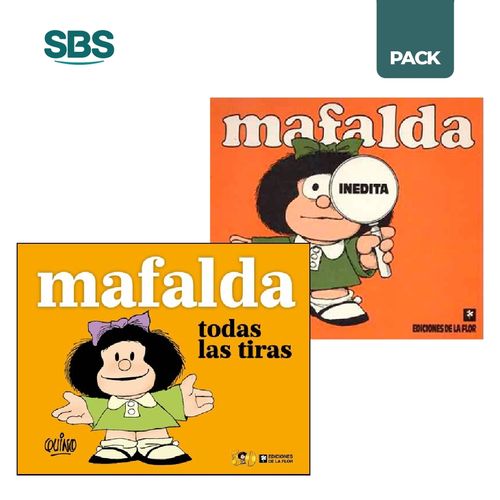 MAFALDA INEDITA + MAFALDA TODAS LAS TIRAS - 2 LIBROS - QUINO