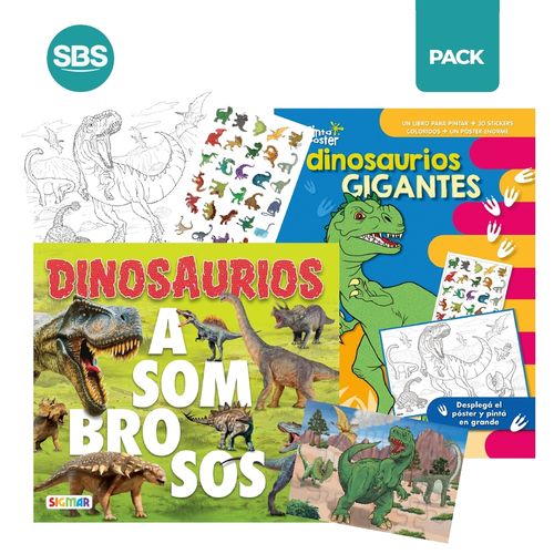 DINOSAURIOS ASOMBROSOS + DINOSAURIOS GIGANTES - PACK DINO -