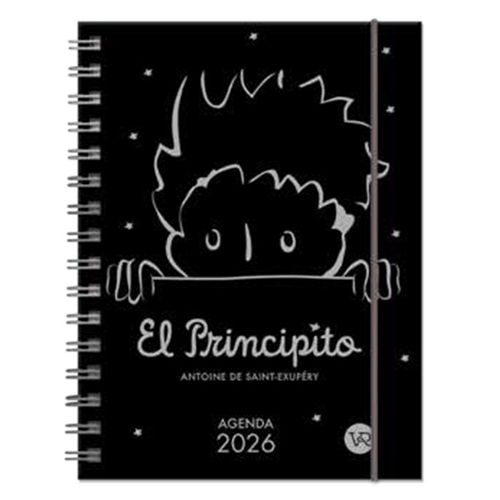 AGENDA 2026 EL PRINCIPITO - NEGRA - ANILLADA