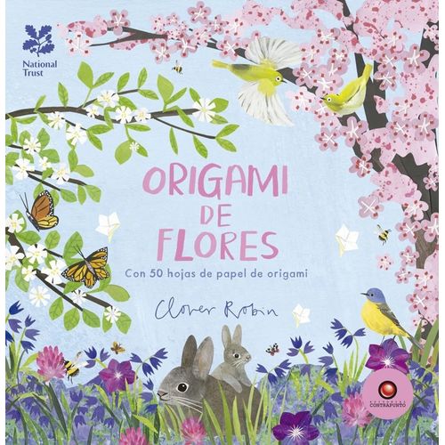 ORIGAMI DE FLORES - CON 50 HOJAS DE PAPEL - CLOVER ROBIN