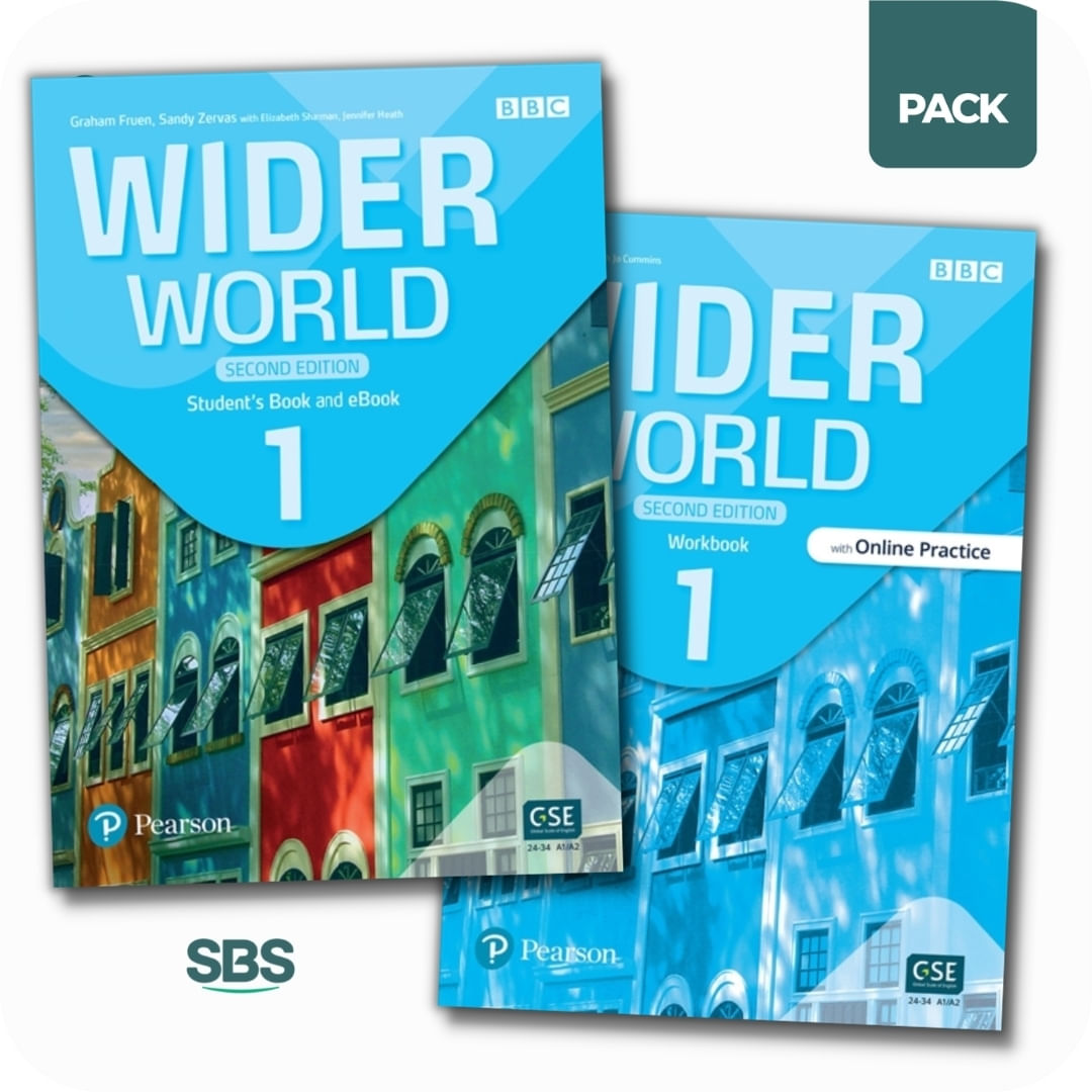 WIDER WORLD 1 2/ED - STUDENT'S BOOK + WORKBOOK PACK - 2 LIBR