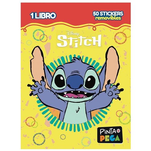STITCH - SOBRE PINTA Y PEGA - LIBRO + STICKERS