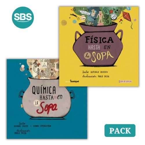 PACK HASTA EN LA SOPA - FISICA + QUIMICA - 2 LIBROS