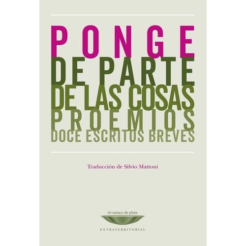 DE PARTE DE LAS COSAS - PROEMIOS - DOCE ESCRITOS BREVES