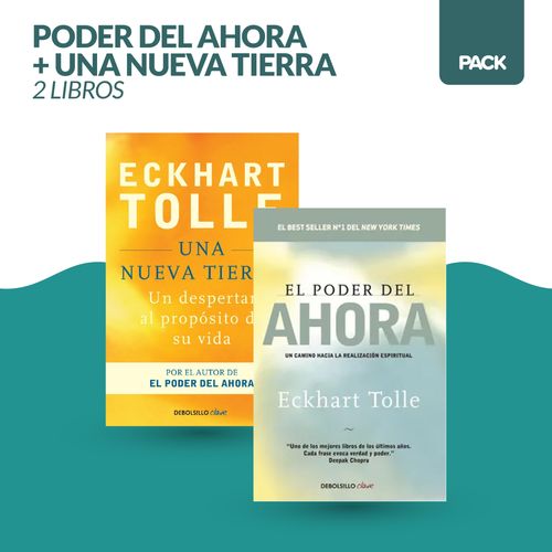 EL PODER DEL AHORA + UNA NUEVA TIERRA 2 LIBROS DE BOLSILLO
