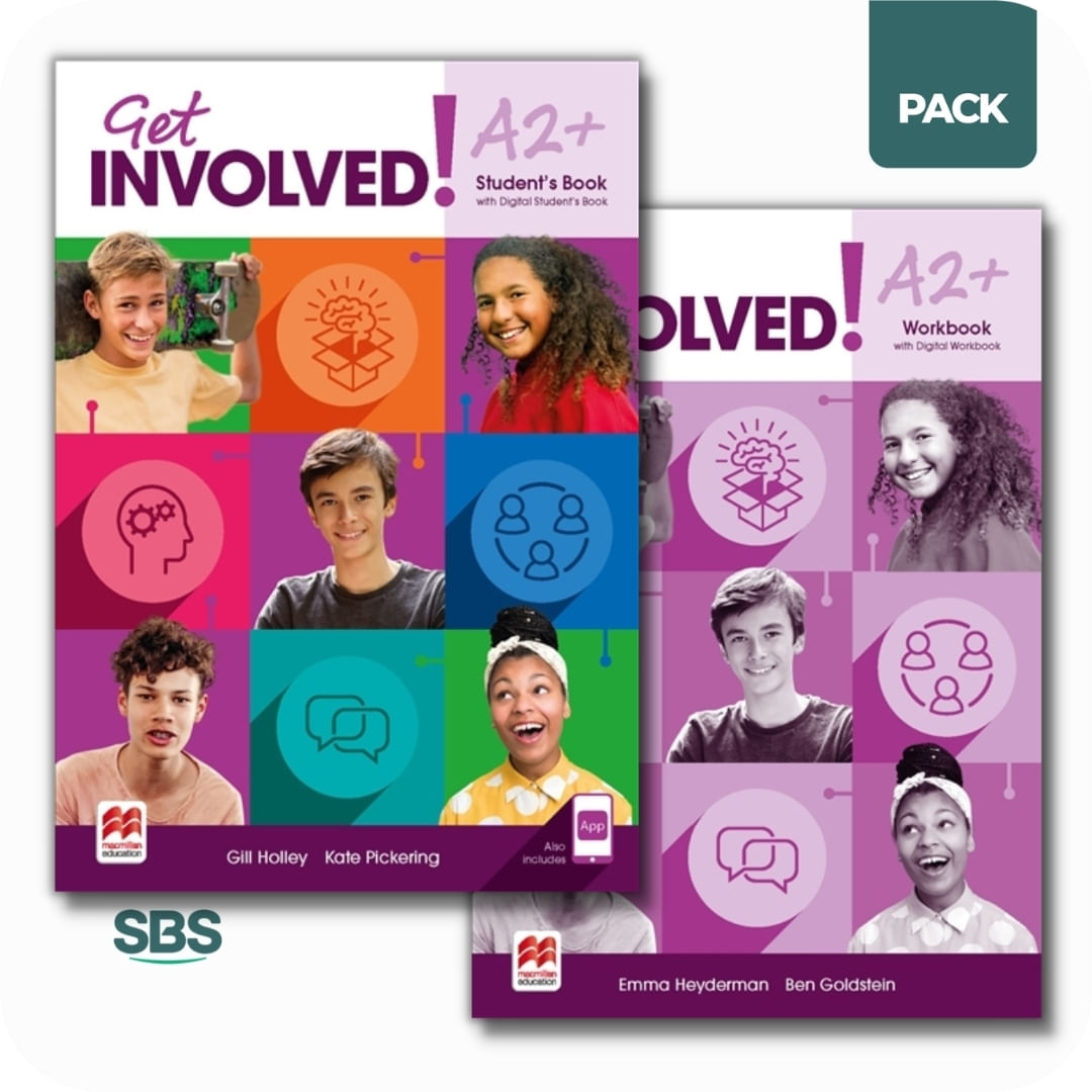 GET INVOLVED A2+ - STUDENT'S BOOK + WORKBOOK PACK - 2 LIBROS