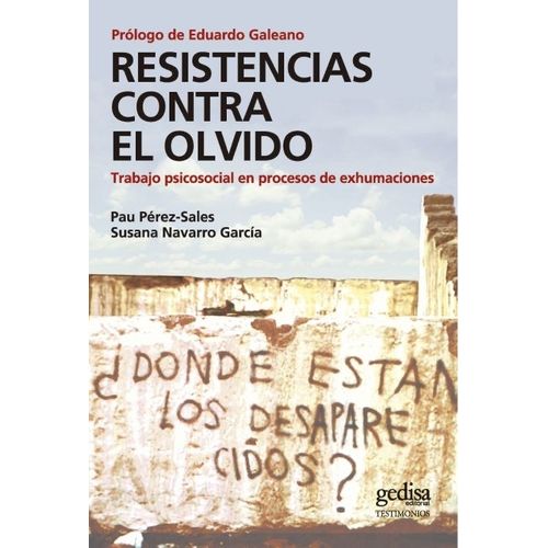 RESISTENCIAS CONTRA EL OLVIDO - PEREZ-SALES - NAVARRO GARCIA