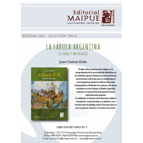 LA FABULA ARGENTINA - ESTUDIO Y ANTOLOGIA LA FABULA ARGENTINA - ESTUDIO Y ANTOLOGIA