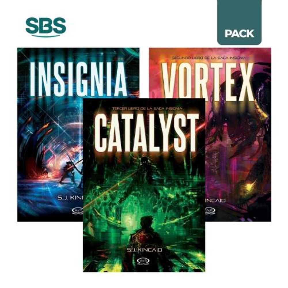 INSIGNIA + VORTEX + CATALYST KINCAID 3 LIBROS SBS Librerias