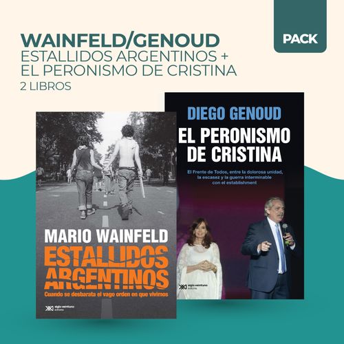 ESTALLIDOS ARGENTINOS + PERONISMO DE CRISTINA - 2 LIBROS - W
