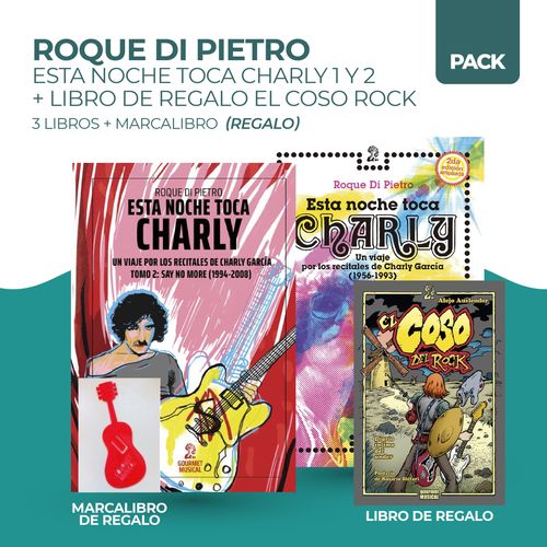 ESTA NOCHE TOCA CHARLY 1 Y 2 + COSO DEL ROCK - 3 LIBROS