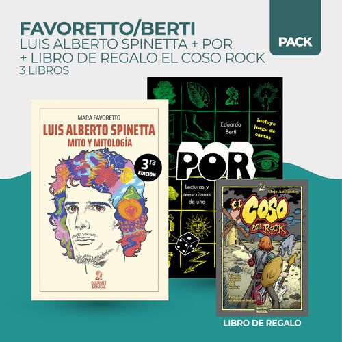 LUIS ALBERTO SPINETTA + POR + COSO DEL ROCK - 3 LIBROS