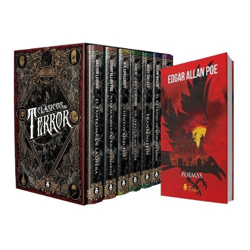 CLASICOS DEL TERROR (7 VOLUMENES) + POEMAS - PACK - VARIOS A
