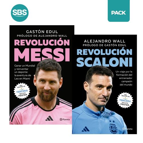 REVOLUCION MESSI + REVOLUCION SCALONI - 2 LIBROS - EDUL / WA