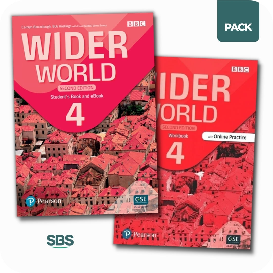 WIDER WORLD 4 2/ED - STUDENT'S BOOK + WORKBOOK PACK - 2 LIBR