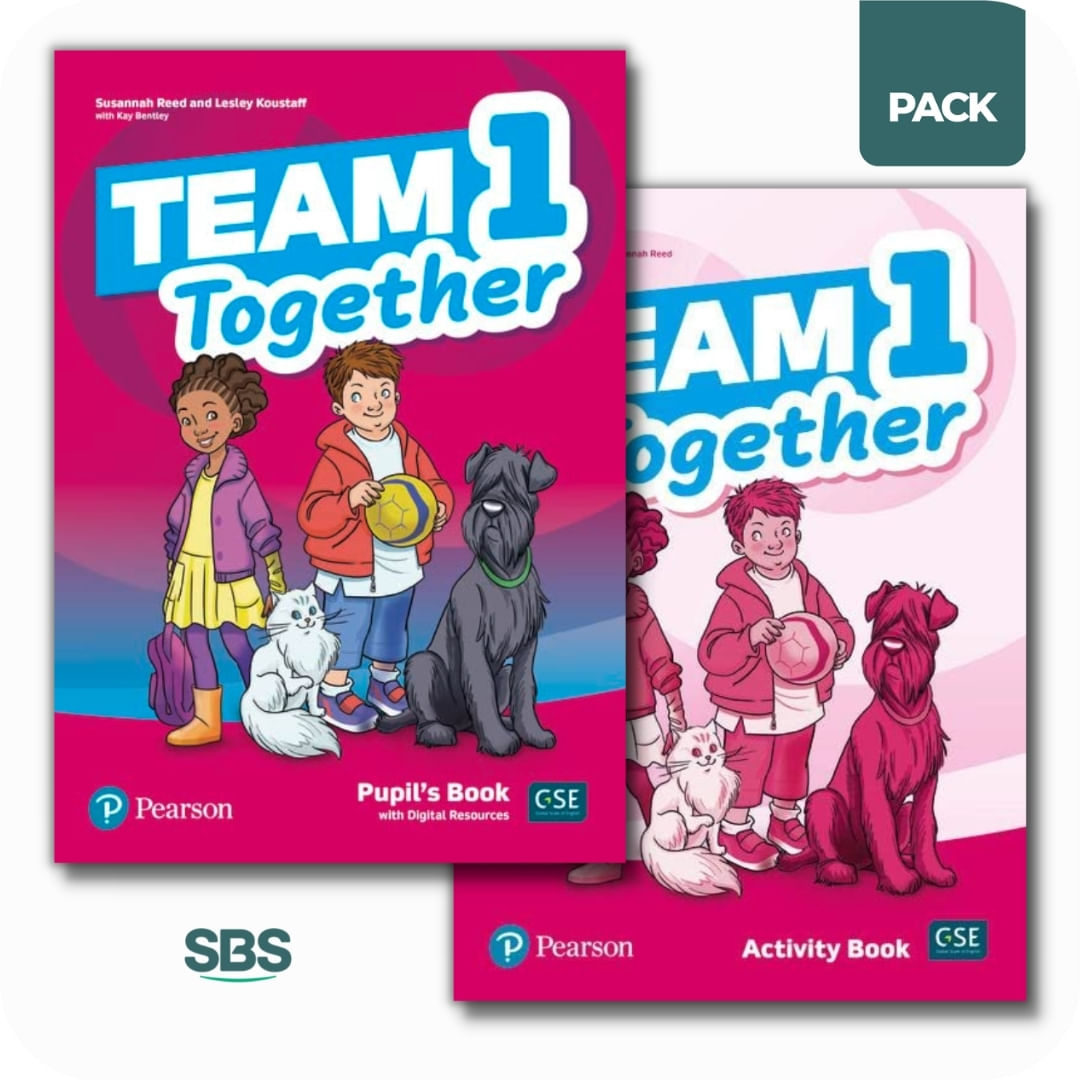 TEAM TOGETHER 1 - STUDENT'S BOOK + WORKBOOK PACK - 2 LIBROS