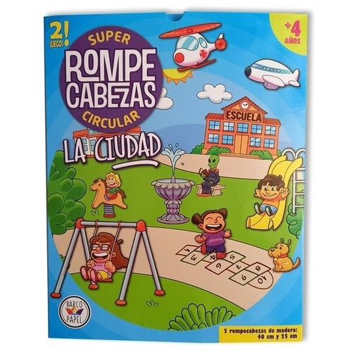 SUPER ROMPECABEZAS CIRCULAR MADERA - LA CIUDAD - BARCO DE PA SUPER ROMPECABEZAS CIRCULAR MADERA - LA CIUDAD - BARCO DE PA