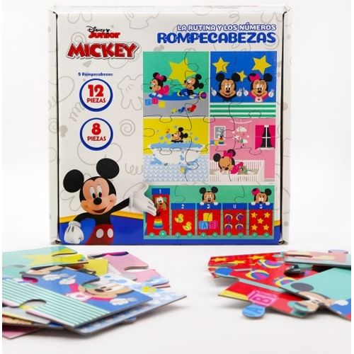 ROMPECABEZAS 8 Y 12 PIEZAS - LA RUTINA Y LOS NUMEROS - MICKE
