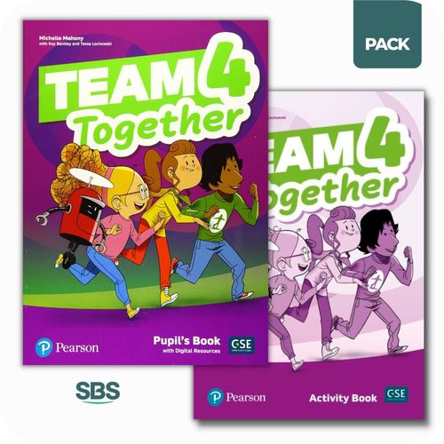 TEAM TOGETHER 4 - STUDENT'S BOOK + WORKBOOK PACK - 2 LIBROS