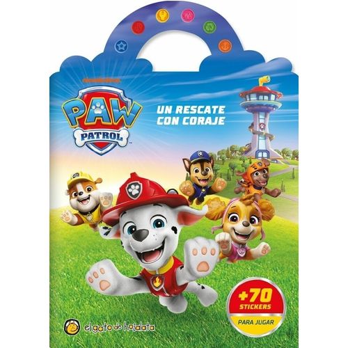 UN RESCATE CON CORAJE - PAW PATROL - VALIJITA DE STICKERS