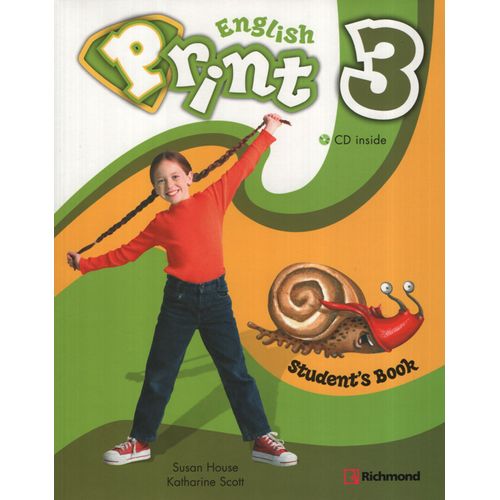 ENGLISH PRINT 3 - STUDENT'S BOOK + SONGS CD + CUT OUT