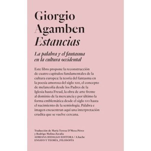 ESTANCIAS - GIORGIO AGAMBEN