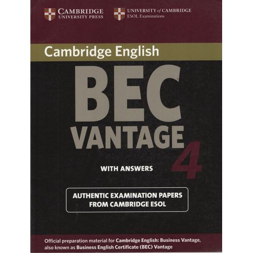 CAMBRIDGE BEC VANTAGE 4 - STUDENT'S BOOK WITH KEY