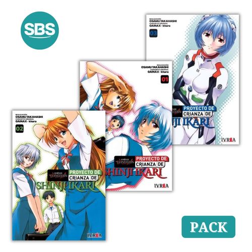 PACK EVANGELION PROYECTO CRIANZA SHINJI IKARI - 1 AL 3 - 3 L