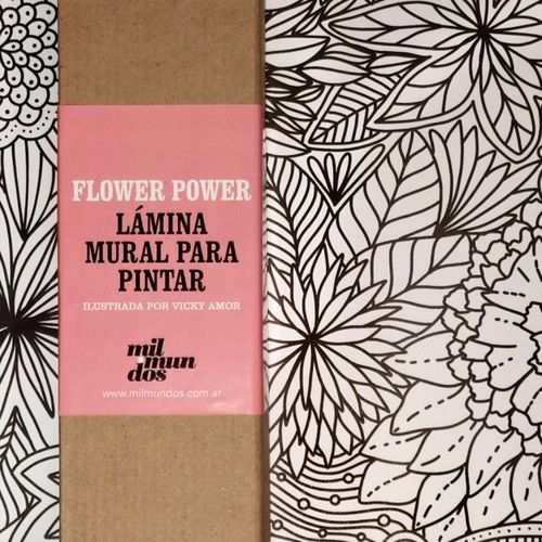 FLOWERPOWER - LAMINA MURAL PARA PINTAR