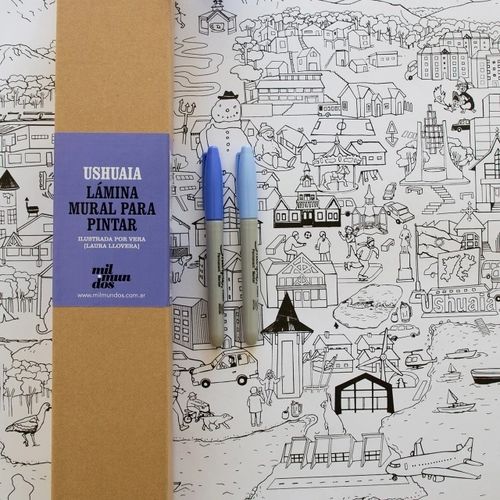 USHUAIA - LAMINA MURAL PARA PINTAR