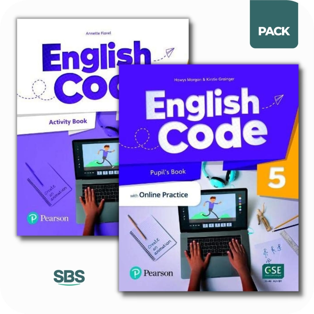 ENGLISH CODE 5 - STUDENT'S BOOK + WORKBOOK PACK - 2 LIBROS