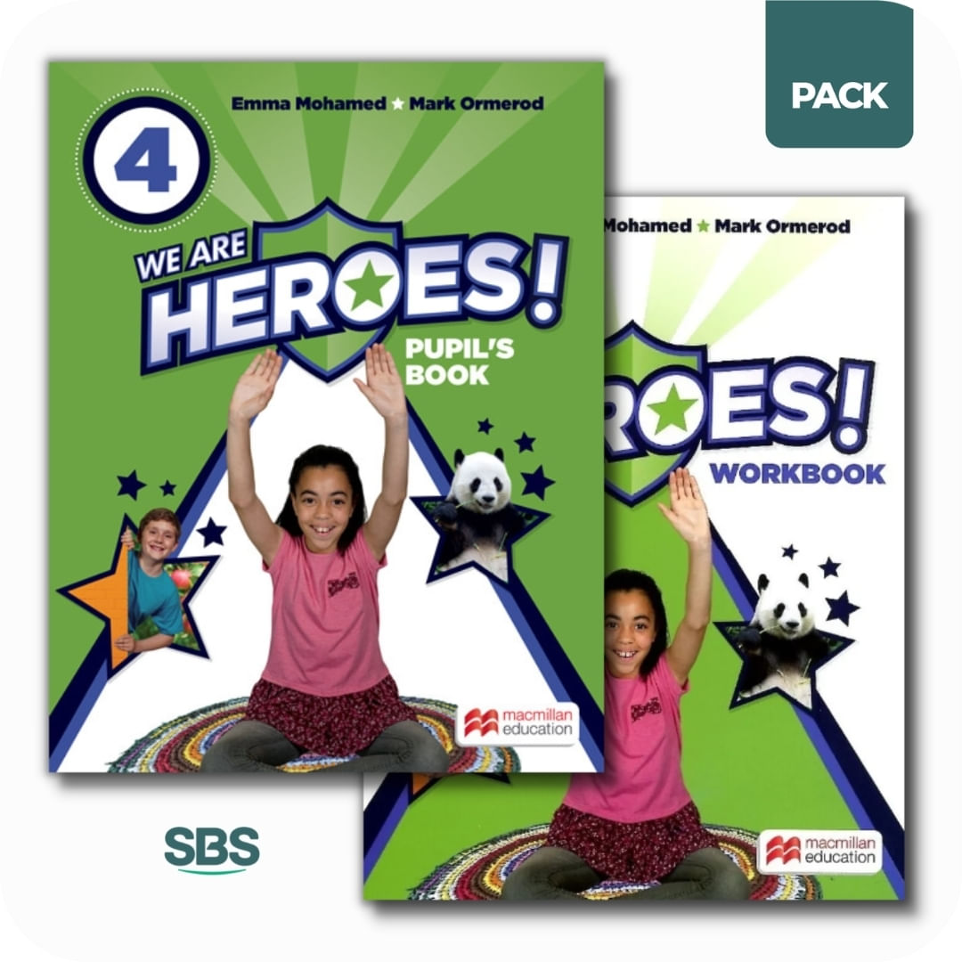 WE ARE HEROES 4 - STUDENT'S BOOK + WORKBOOK PACK - 2 LIBROS