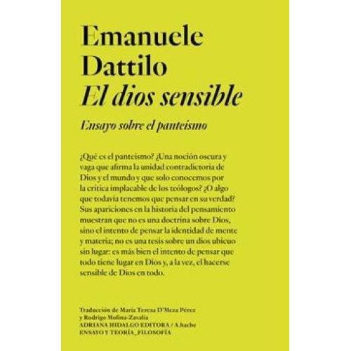 EL DIOS SENSIBLE - EMANUELE DATTILO