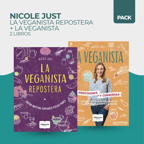 VEGANISTA REPOSTERA + LA VEGANISTA - 2 LIBROS - JUST