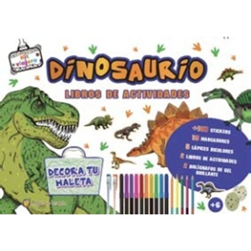 DINOSAURIOS - LIBROS DE ACTIVIDADES - DECORA TU MALETA