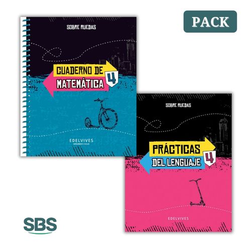 PRACTICAS DEL LENGUAJE 4 + CUADERNOS DE MATEMATICAS 4 - SOBR